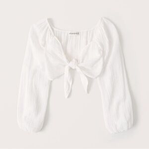 Women’s Off The Shoulder Gauzy Beach Top - Abercrombie & Fitch - Size L